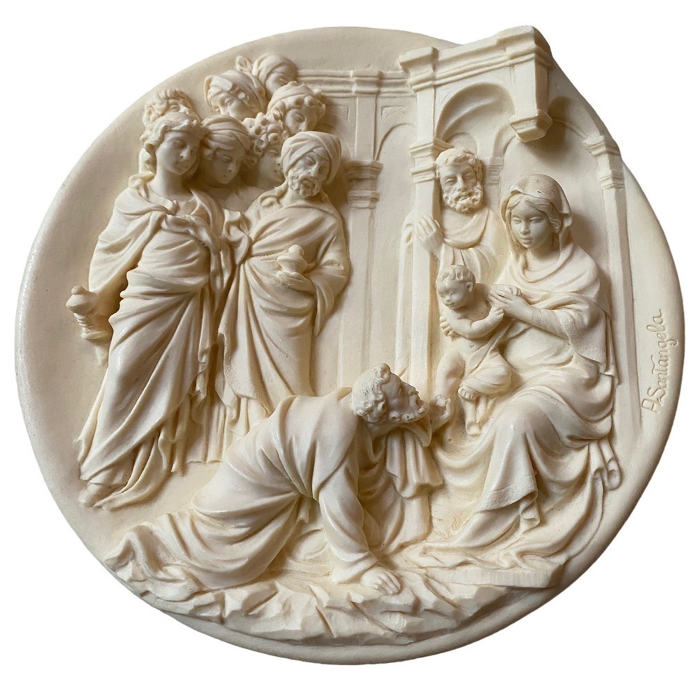 De “L’ADORAZIONE DEI MAGI” WALL HANGING PLATE BY A.SANTANGELA 1983 ITALY #1962